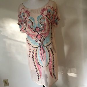 Stunning beaded Antik Batik dress sz small